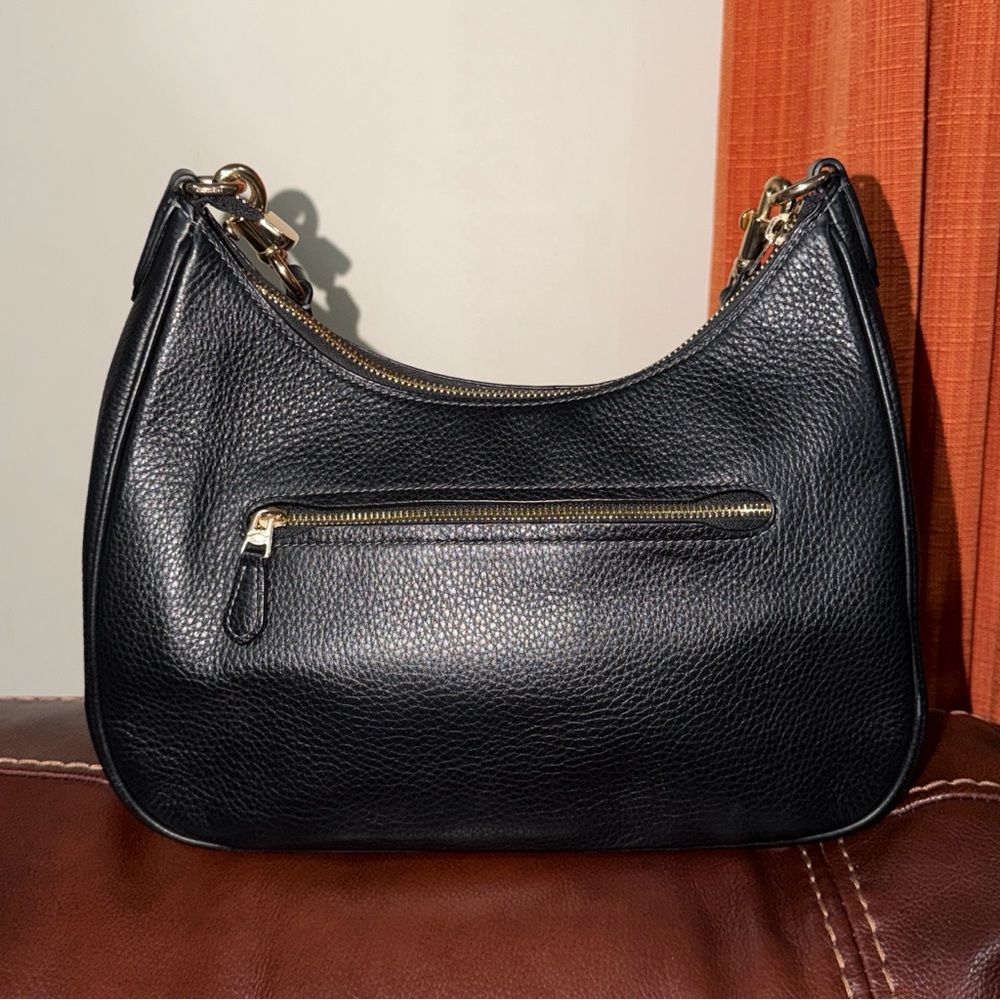 SOLD‼️Coach Teri Hobo Black Leather Shoulder Bag - Picture 4 of 13